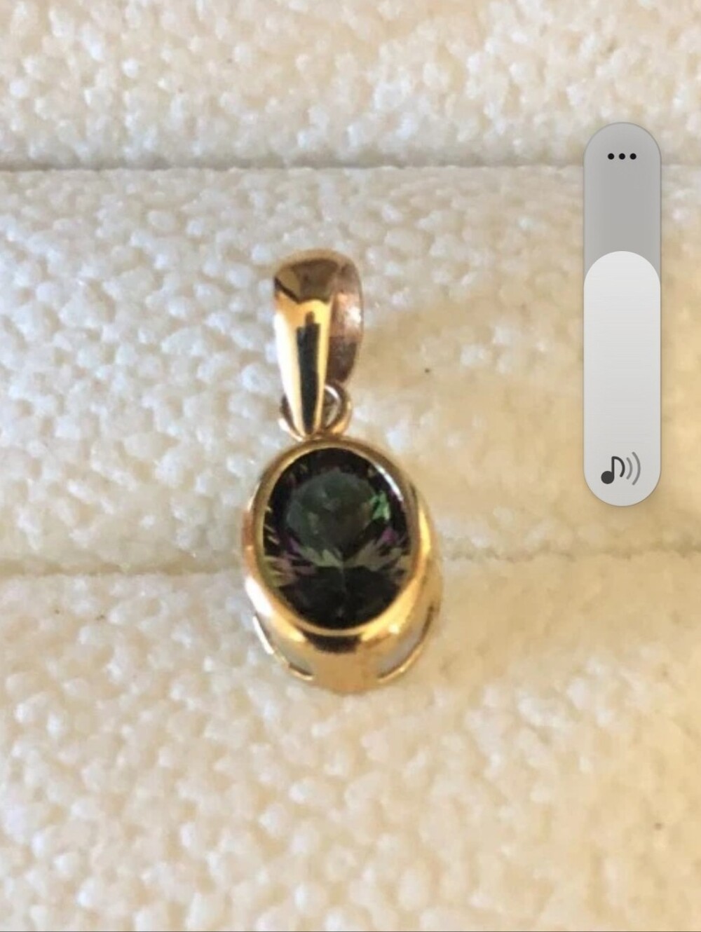 14kt Yellow Gold 5x7mm Mystic Topaz Pendant Brand New